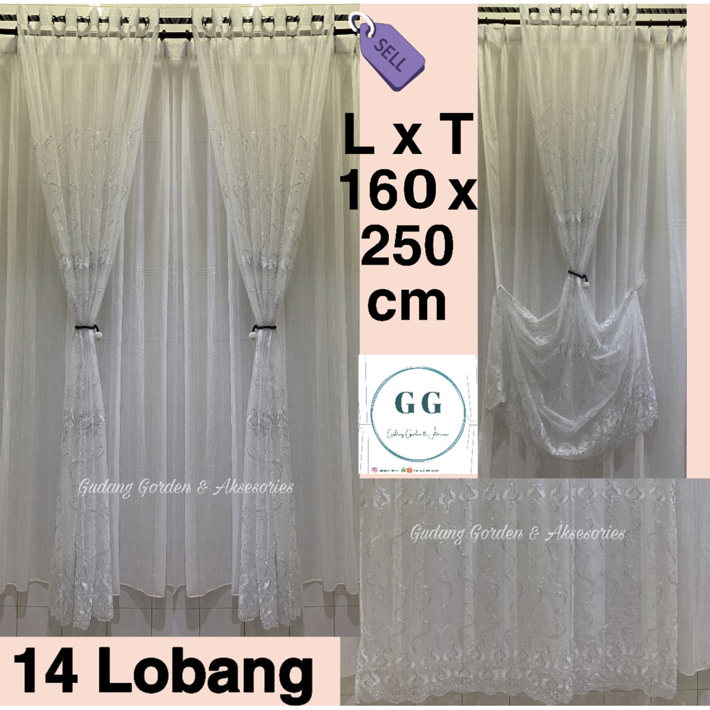 Gorden Vitrase Sweden Bordir