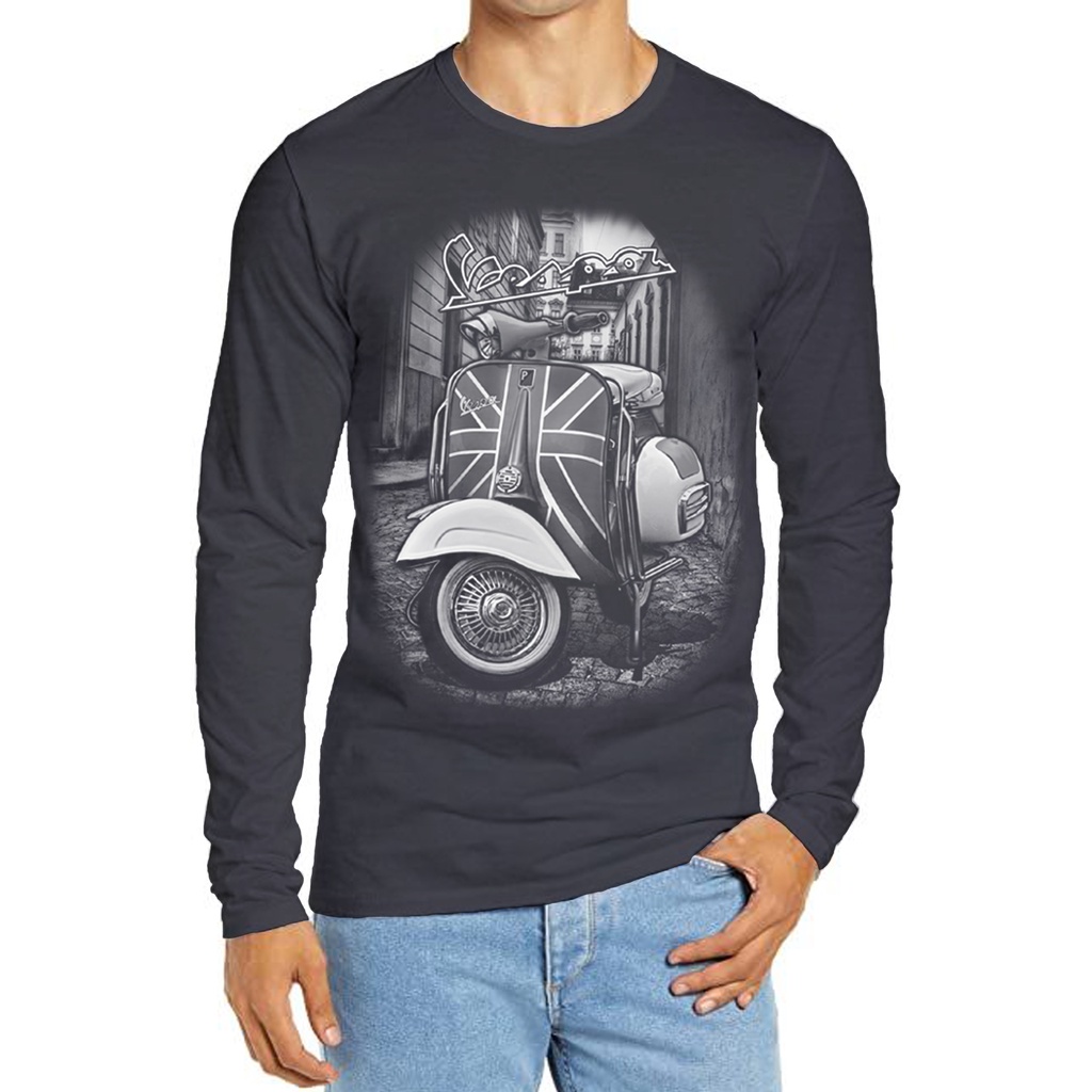 KAOS LENGAN PANJANG PRIA / KAOS LENGAN PANJANG JUMBO PRIA (VESPA BENDARA)