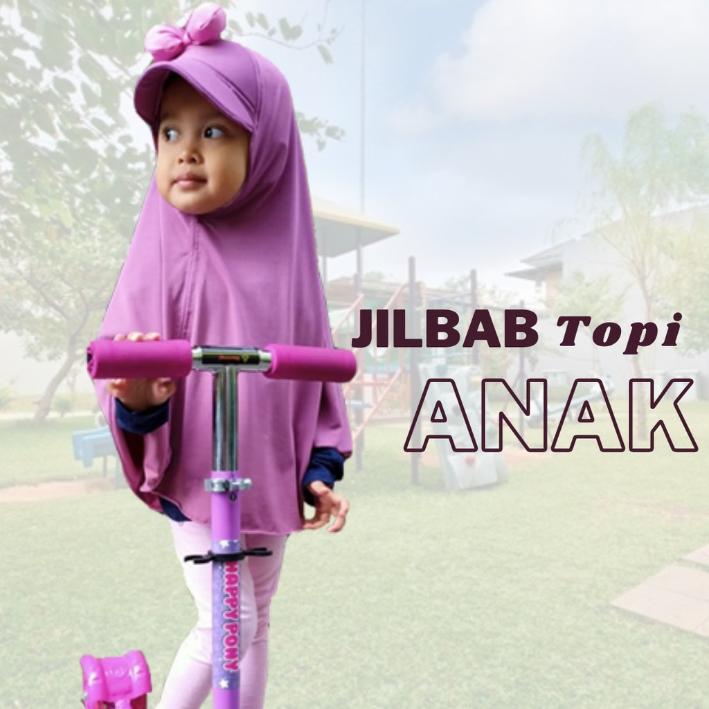 Jilbab anak topi