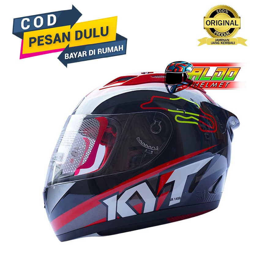 KYT RC SEVEN FULL FACE HELM KYT RC 7 MOTIF RC7 SERIES #15 SPAIN BLACK