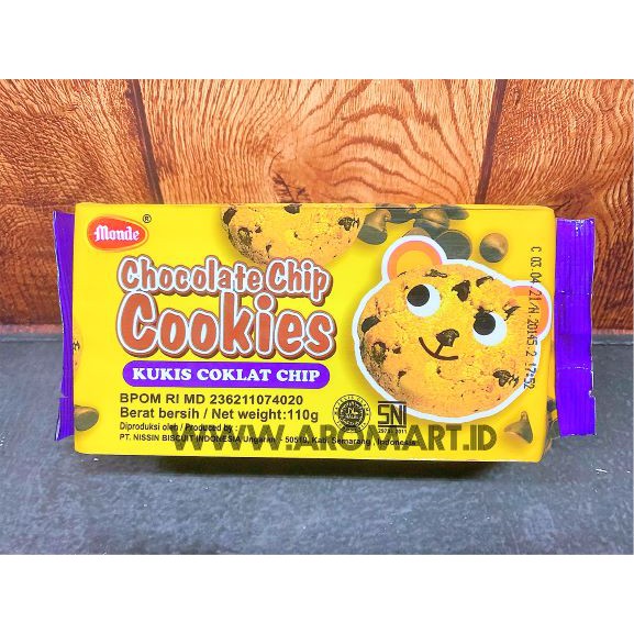 

Monde Chocolate Chip Cookies (Harga belum termasuk bubble-wrap!) - 110g