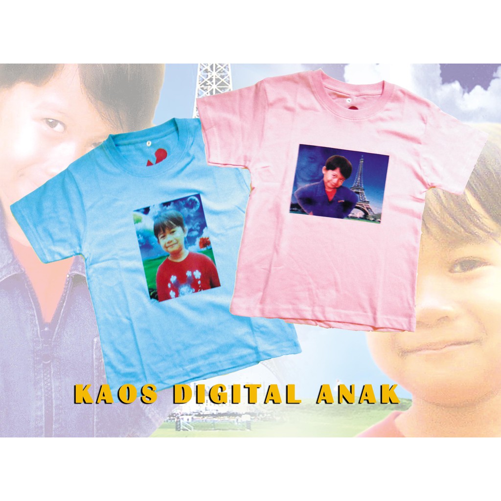 Kaos Cetak Foto Custom utk Bayi dan Anak