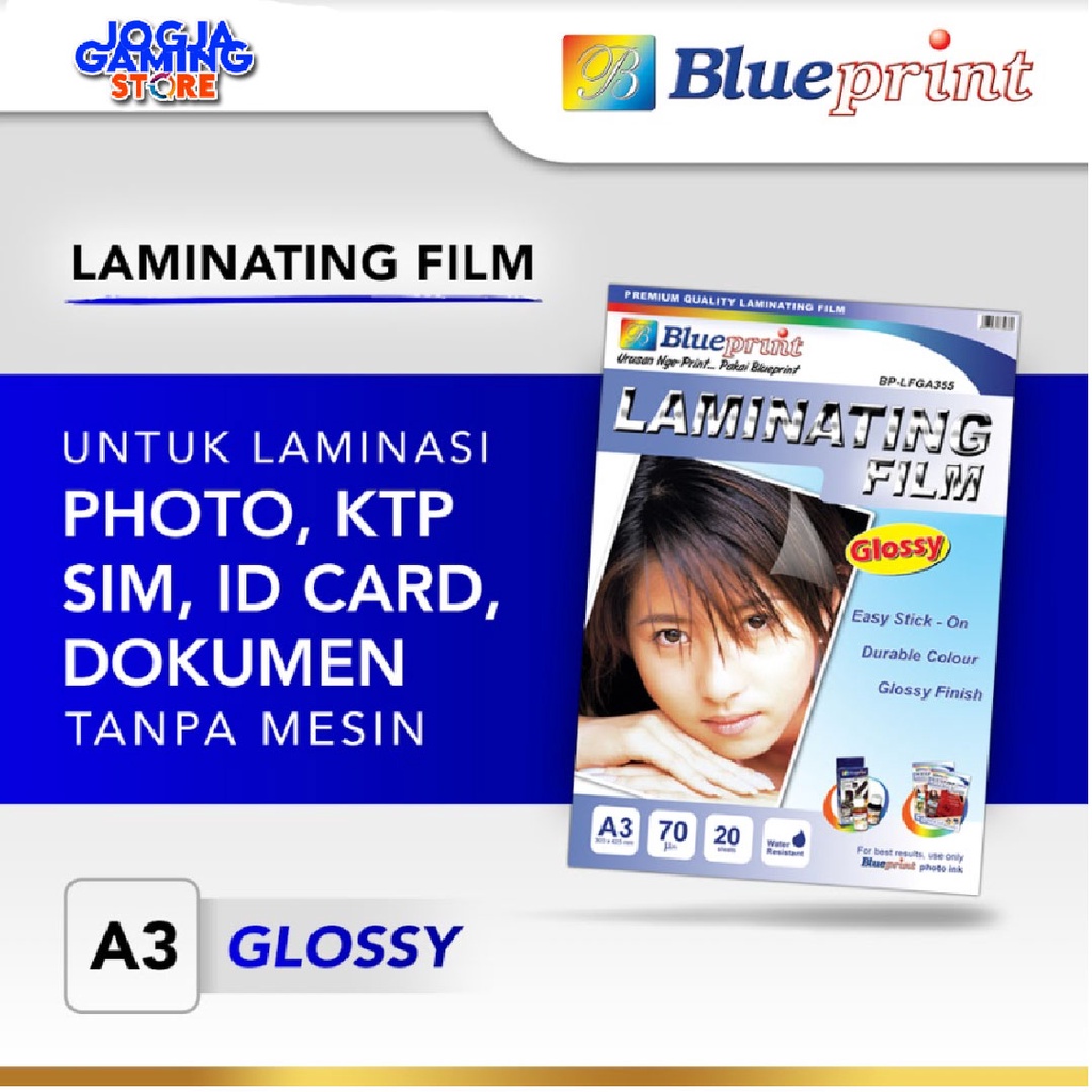 

Kertas Laminating Glossy Film / Laminating Glossy Film Paper BLUEPRINT A3