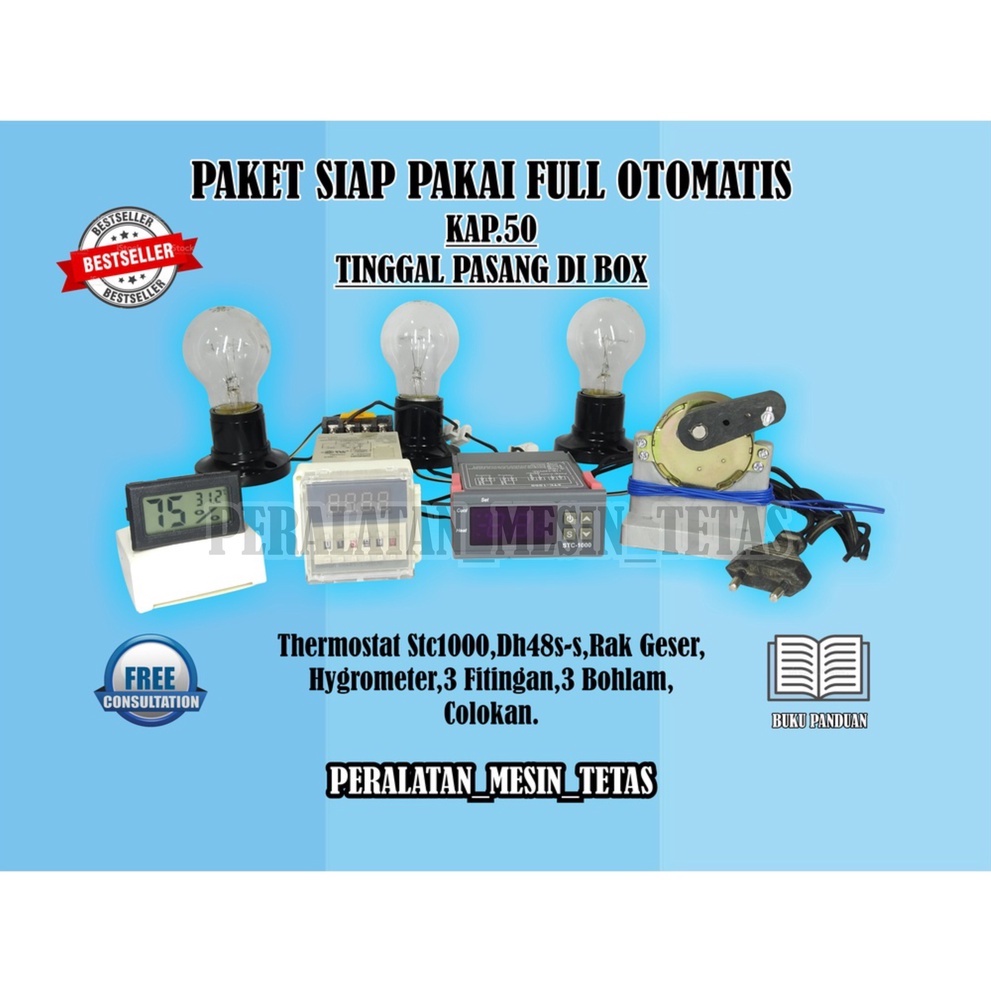 Paket Rak Geser Full Otomatis Kapasitas 50 Butir Telur