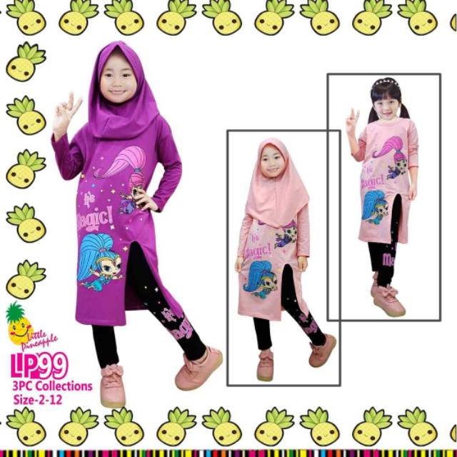 SETELAN ANAK PEREMPUAN LITTLE PINEAPPLE