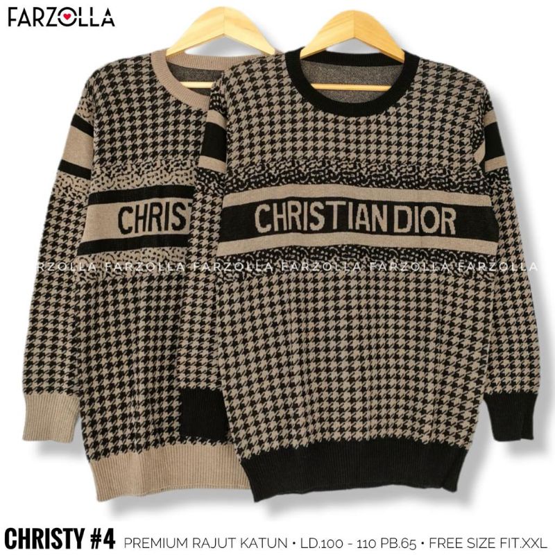 Dior Sweater Import Bahan Rajut