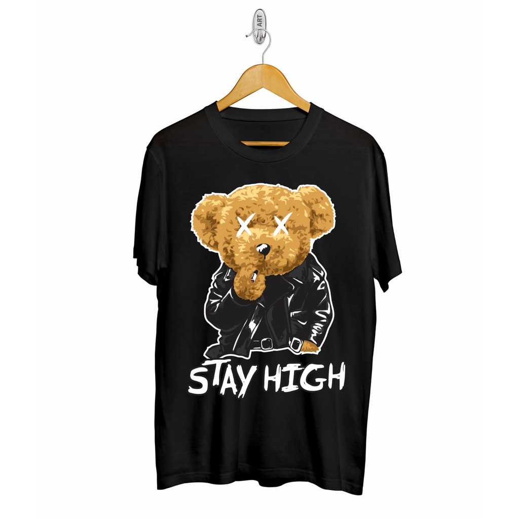 Kaos murah Kaos distro murah baju  distro pria t-shirt murah combed30s BEAR STAY HIGH