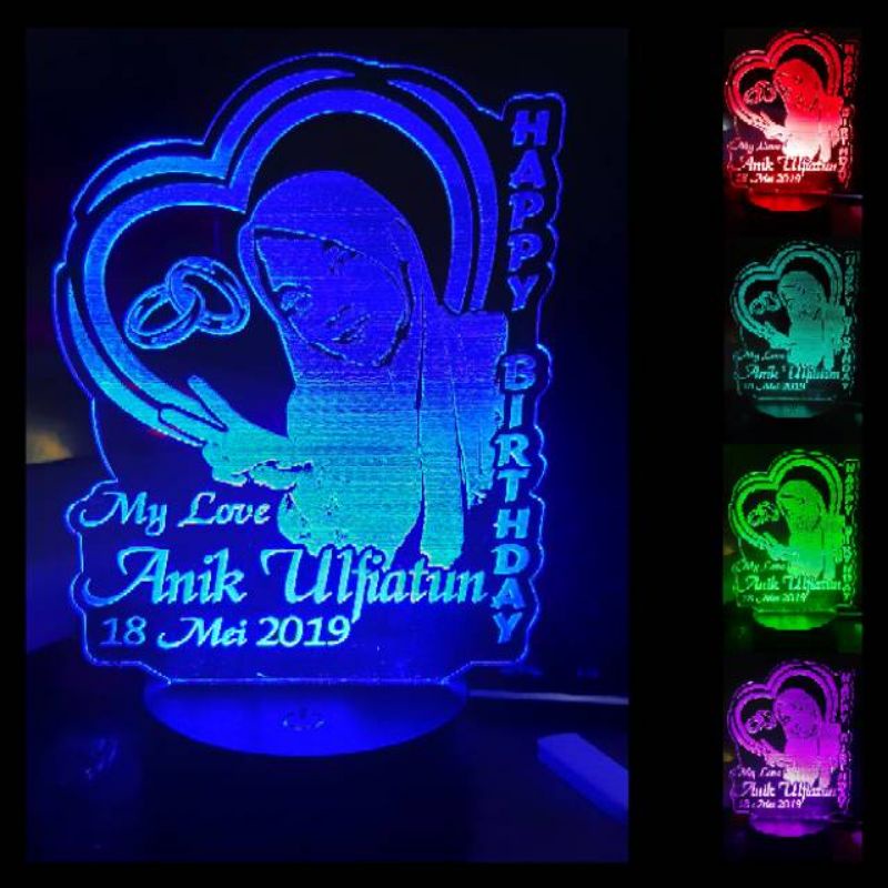 LAMPU TIDUR AKRILIK LED CUSTOM