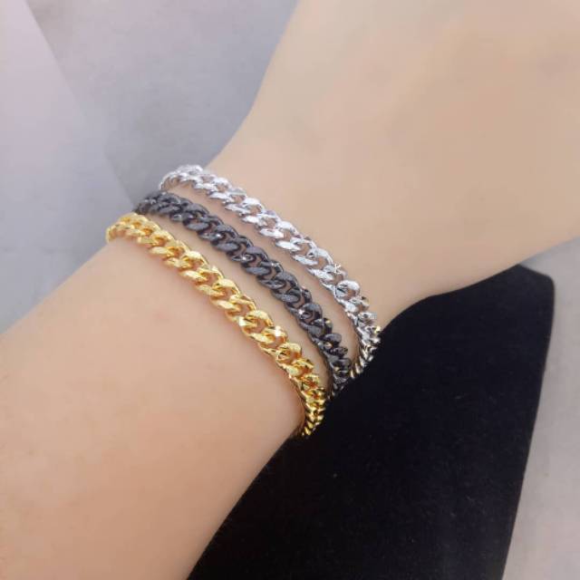 Gelang Tangan Rantai Gelang Sisik Naga Kecil Gelang Perak Silver Gelang Sisik Naga Emas Replika Gela