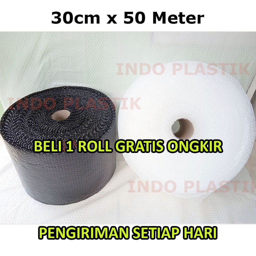 

HJK bubble wrap 50 Meter x 30cm bubble wrap roll 30cm x 50M bubble wrap hitam bubble wrap bening