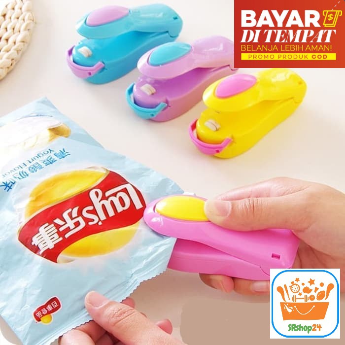 ALAT PEREKAT PLASTIK PORTABLE MINI PLASTIC SEALER TANPA LEM  - WARNA ACAK