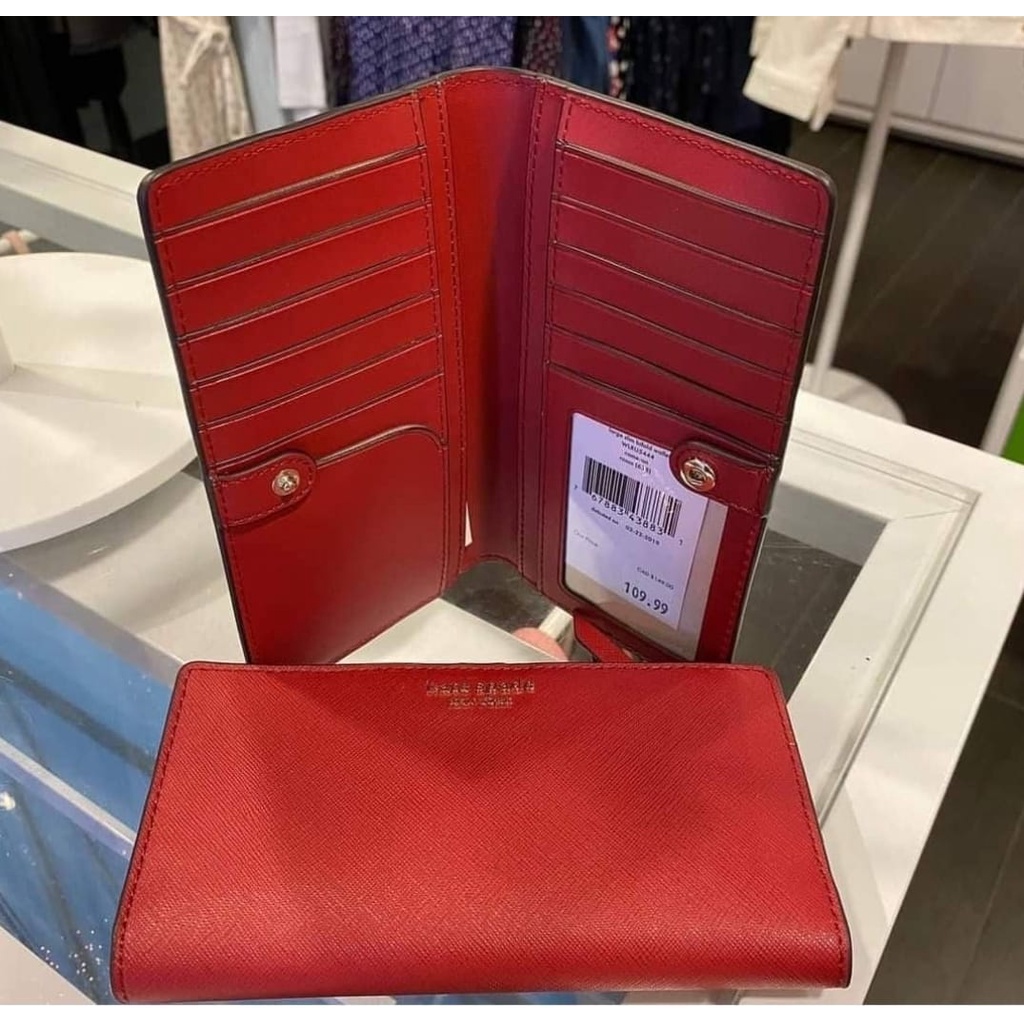 dompet wanita kate spade large slim biford wallet cameron rossa