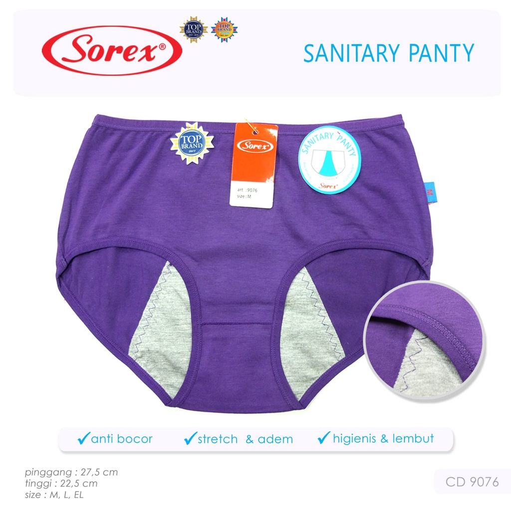 1 pcs Celana Dalam Wanita Sorex Sanitary Panty Anti bocor - Celana Haid CD 9076