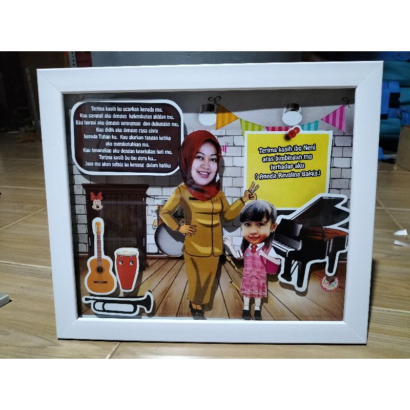 free box pengaman packing# promo karikatur timbul kado guru, kado perpisahan anak paud TK,