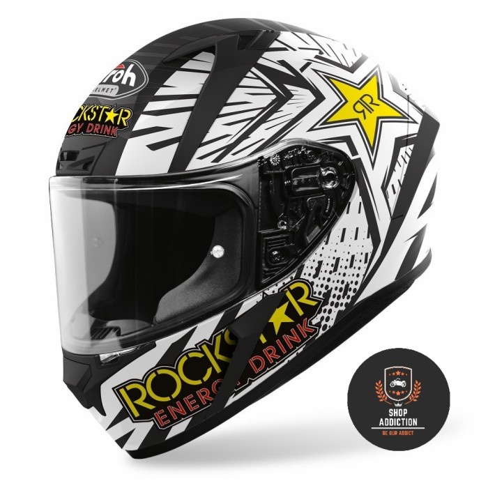 AIROH VALOR MATT ROCKSTAR | HELM FULL FACE ORIGINAL | SNI
