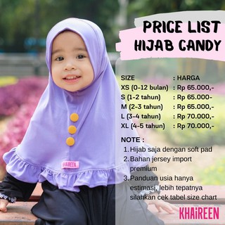 HIJAB CANDY Khaireen JILBAB  INSTAN HIJAB ANAK HIJAB 