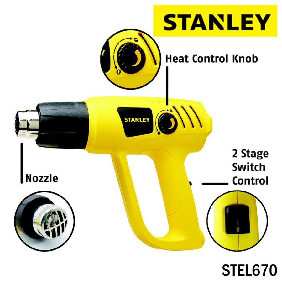 Hot Air Gun Heat Gun heatgun Stanley STEL670 Heat Gun Air Mesin Pemanas Pistol Angin Panas