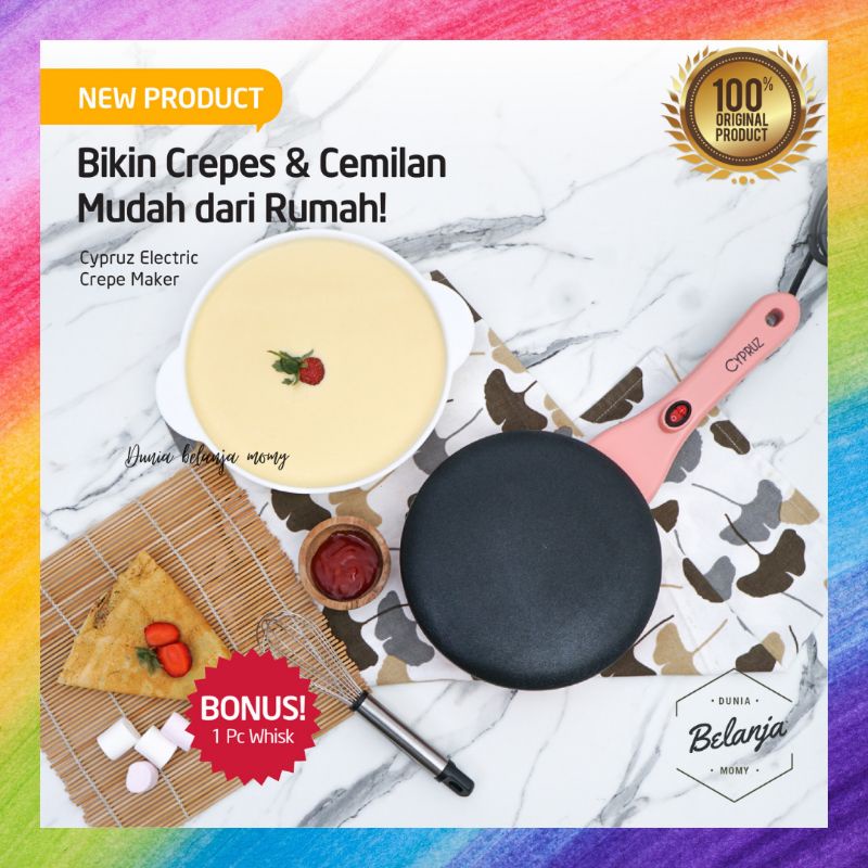Alat Pembuat Kreps Listrik Cypruz Electric Crepe Maker