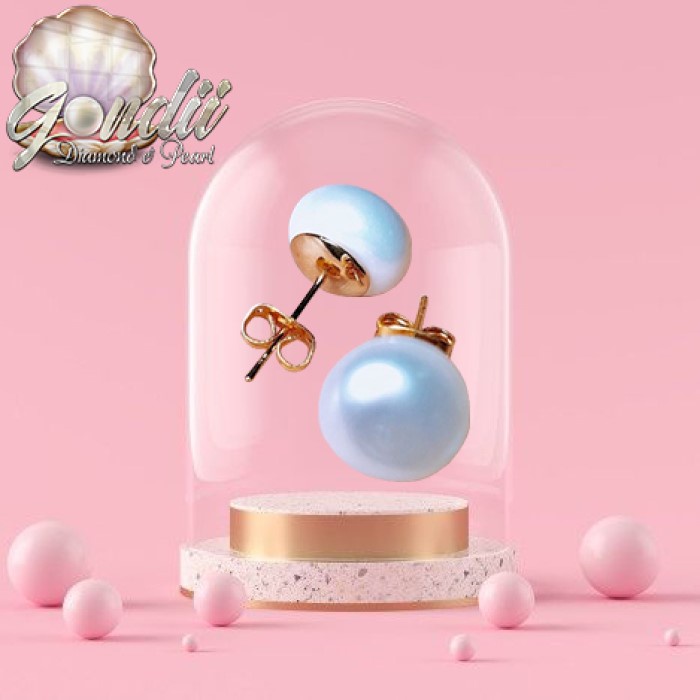 Giwang Tusuk Mutiara Besar (+-1.1cm) RHODIUM bukan stainless yang cepat hitam - Giwang Persit Giwang