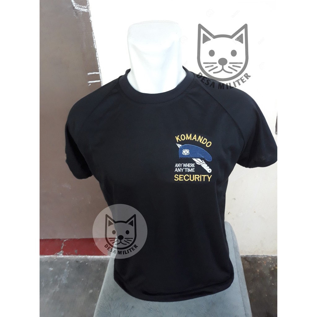Kaos SECURITY Pendek - Kaos Satpam Hitam - Kaos SECURITY