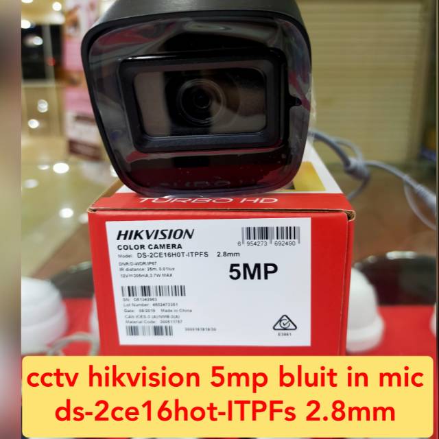 cctv outdoor hikvision 5mp 4k bluit in mic