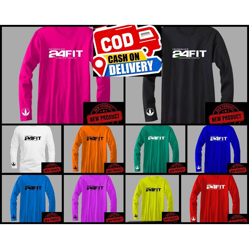 KAOS BAJU HERBALIFE WANITA LENGAN PANJANG KAOS JUMBO OVERSIZE KATUN COMBAT 24S AP00025 HERBALIFE 24 