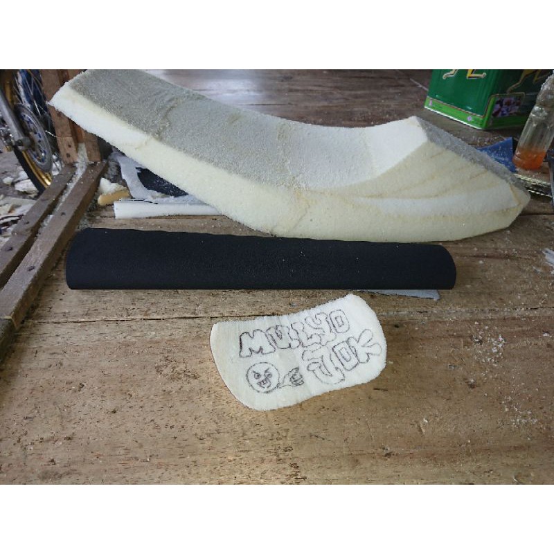 spon jok roadrace satria lumba handmade + kulit motif amplas