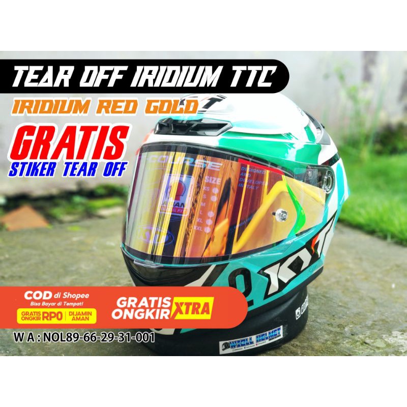 ( Free Stiker Tear Off ) KYT TT COURSE TEAR OFF IRIDIUM