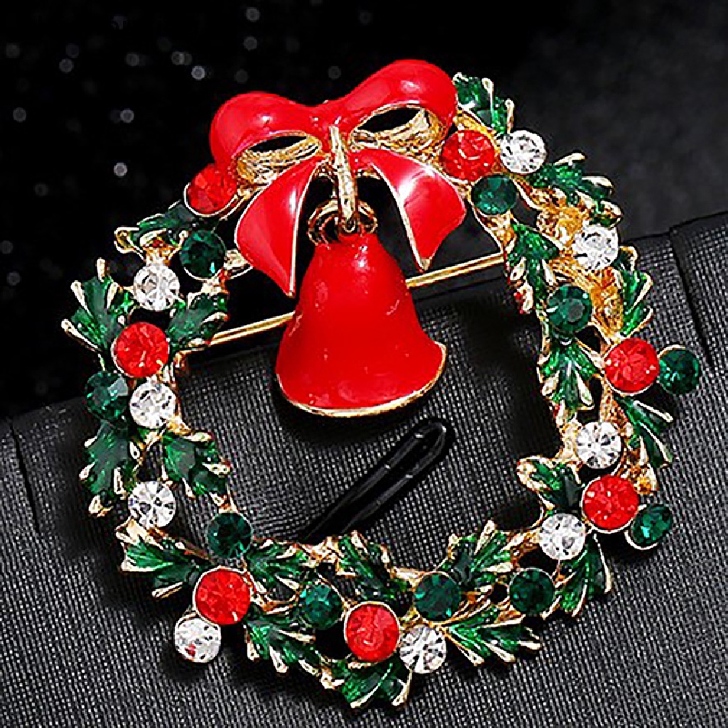 Hbid Bros Pin Portable Elegan Desain Wreath Natal Untuk Wanita