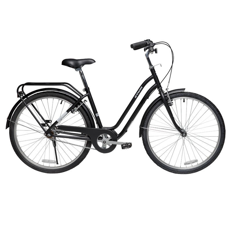 ELOPS 100 Sepeda Perkotaan City Hybrid Bike - Hitam