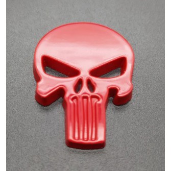 Emblem metal punisher tengkorak Merah 010