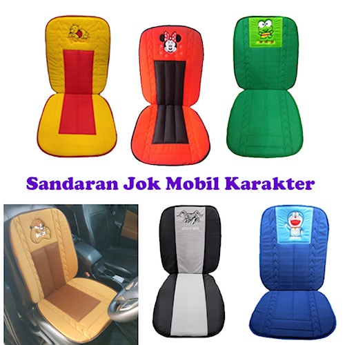 Sandaran Jok Mobil Sandaran Velboa Karakter Aksesoris Interior Mobil Universal logo Karakter Terdapa
