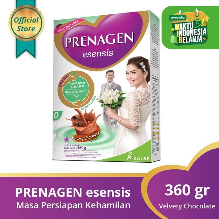 PRENAGEN ESENSIS SUSU PERSIAPAN KEHAMILAN 360GR RASA COKLAT-VANILLA