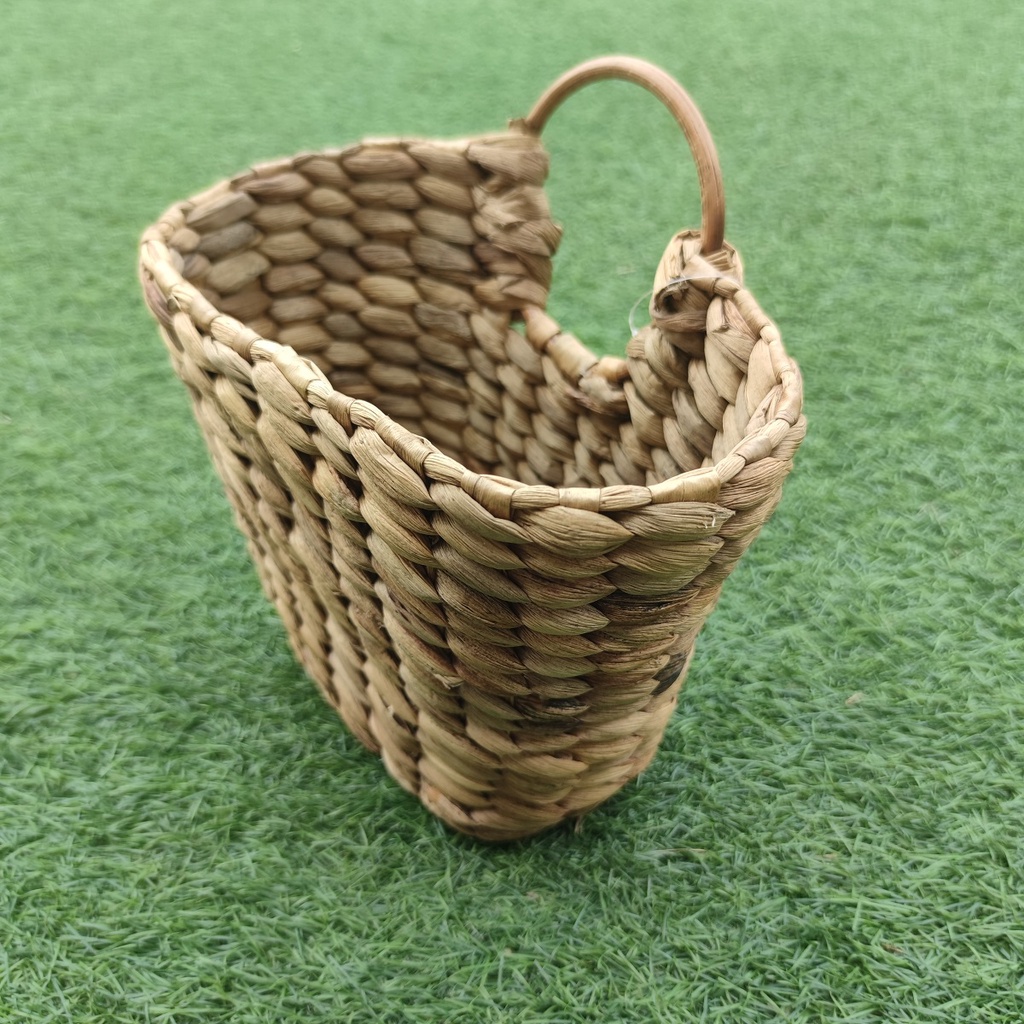 AKN88 - Keranjang Tenteng Gantung Enceng Gondok Serbaguna 20x14x18cm
