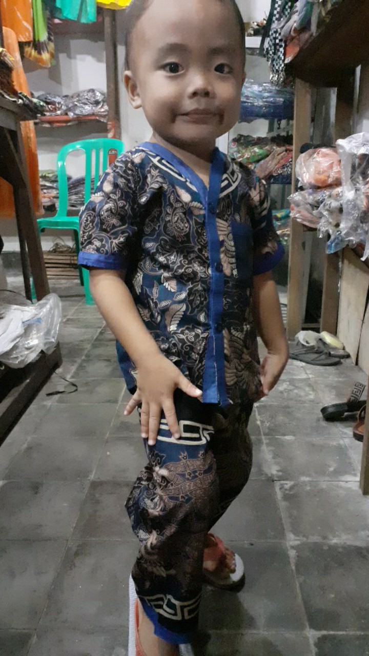 Setelan Batik Piyama Bayi Balita Laki-laki Dan Perempuan Adem Banget Dan Kekinian Produksi Sendiri