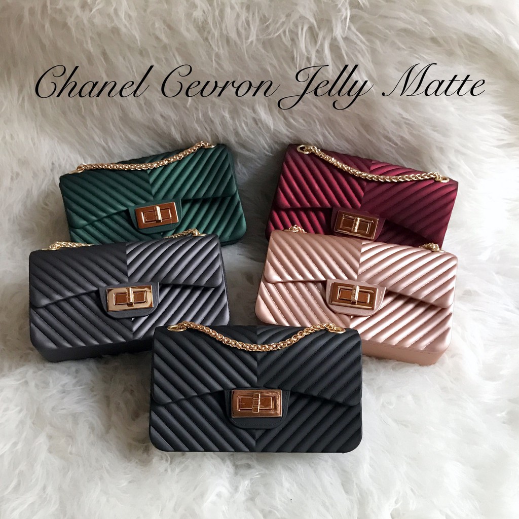 Tas Wanita Chanel Cevron Mini Jelly Impor 18cm
