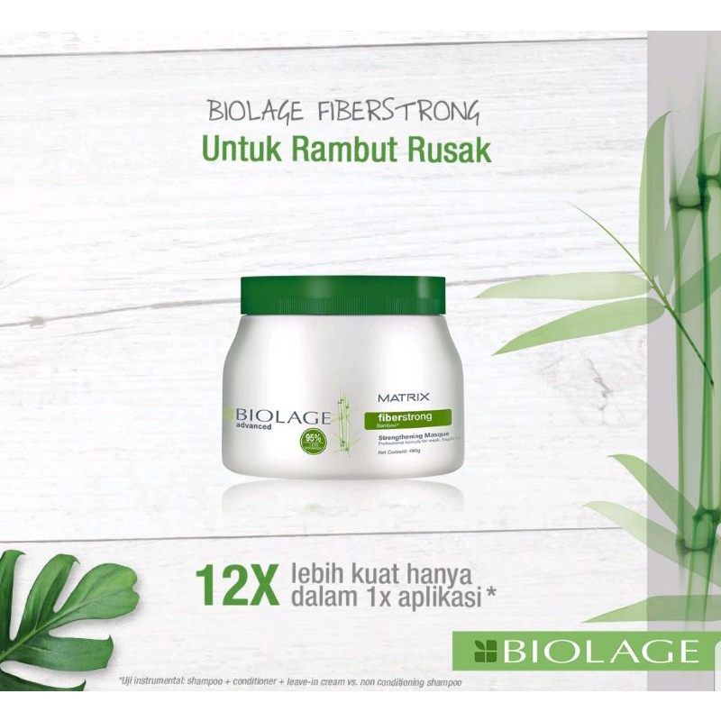 Jual Matrix biolage hair masque fiberstrong mask 490 gram ( masker rambut rusak ) Shopee Indonesia