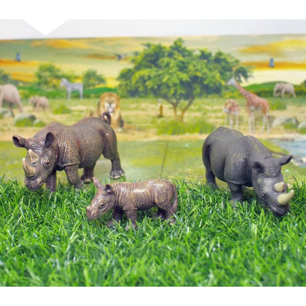 New Canna Animal Kingdom - Rhino Wild Family - Badak 3 pcs