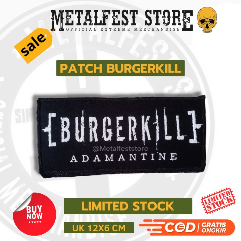 Patch Burgerkill Termurah  Patch Band Burgerkill / Emblem Burgerkill Hardcore Murah