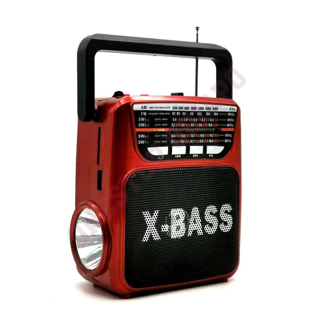 KUKU AM/FM-038 Radio AC/DC dengan Bluetooth Speaker/Kartu TF/USB/MP3 Player/Lampu Flash ORI NE