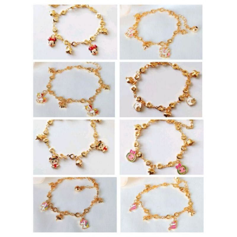 Gelang tangan Xuping anak gelang tangan emas unicorn