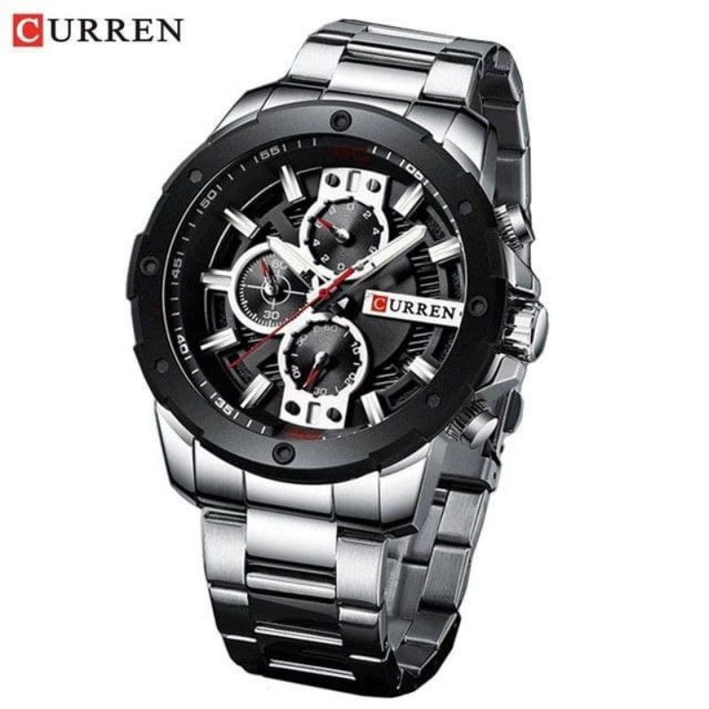 Jam Tangan Pria CURREN 8323 Chrono Aktif Stainless Steel Original CURREN