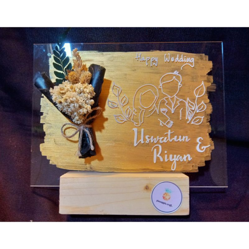 GIFT BOX AKRILIK LETTERING KADO ULANG TAHUN, GRADUATION, WEDDING