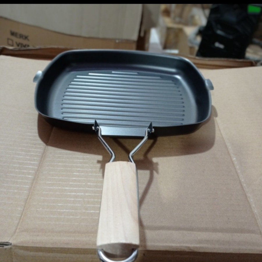 Square Grill Pan 28 cm Anti Lengket Termurah Promo