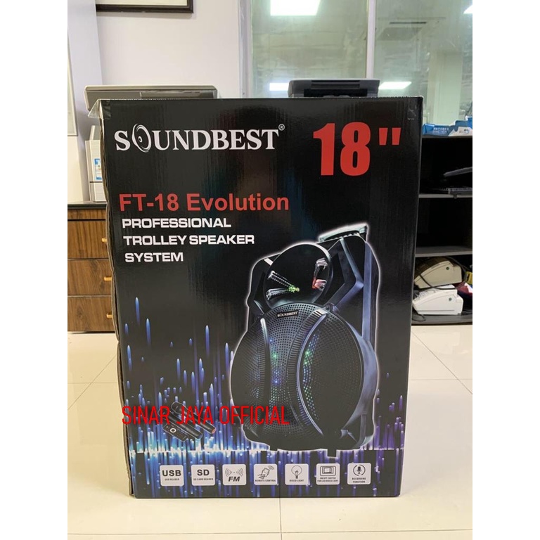 Speaker Portable Wireless Soundbest FT 18 evolution Original 18 inch