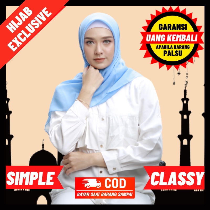HIJAB SEGI EMPAT POLOS LASER CUT | JILBAB SEGI EMPAT | KERUDUNG SEGI EMPAT | HIJAB SEGI EMPAT POLOS