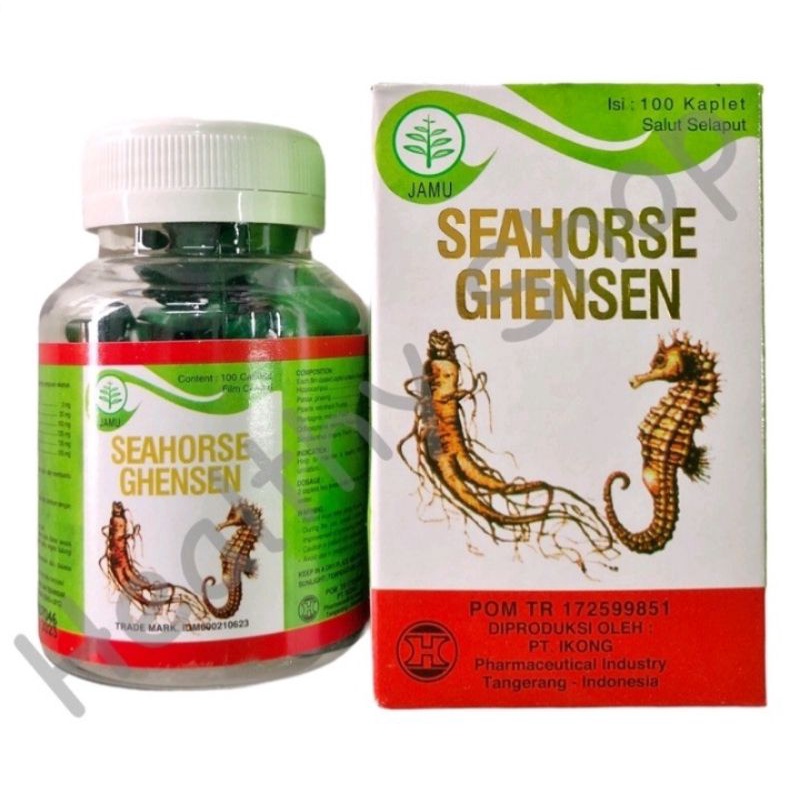 JAMU GINJAL SEA HORSE GHENSEN KIDNEY BPOM OBAT KAPSUL SEHAT GINJAL