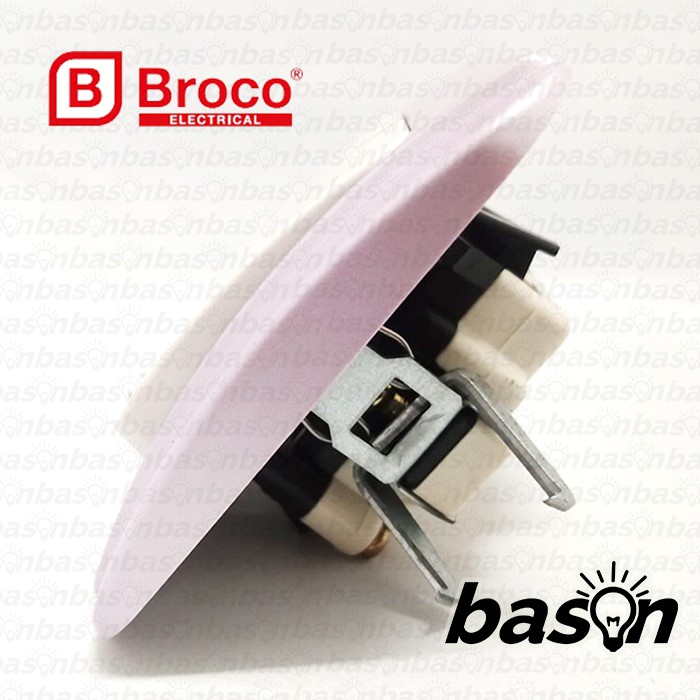 BROCO Galleo Pink / Merah Muda G162 | Saklar 2 Gang 1 Way Switch