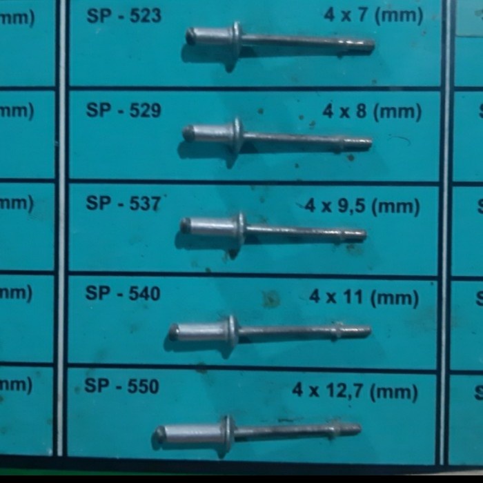 GHM PAKU RIVET RIPET SIP SP 550 4mm x 12.7mm GROSIR TERMURAH PAKU KELING