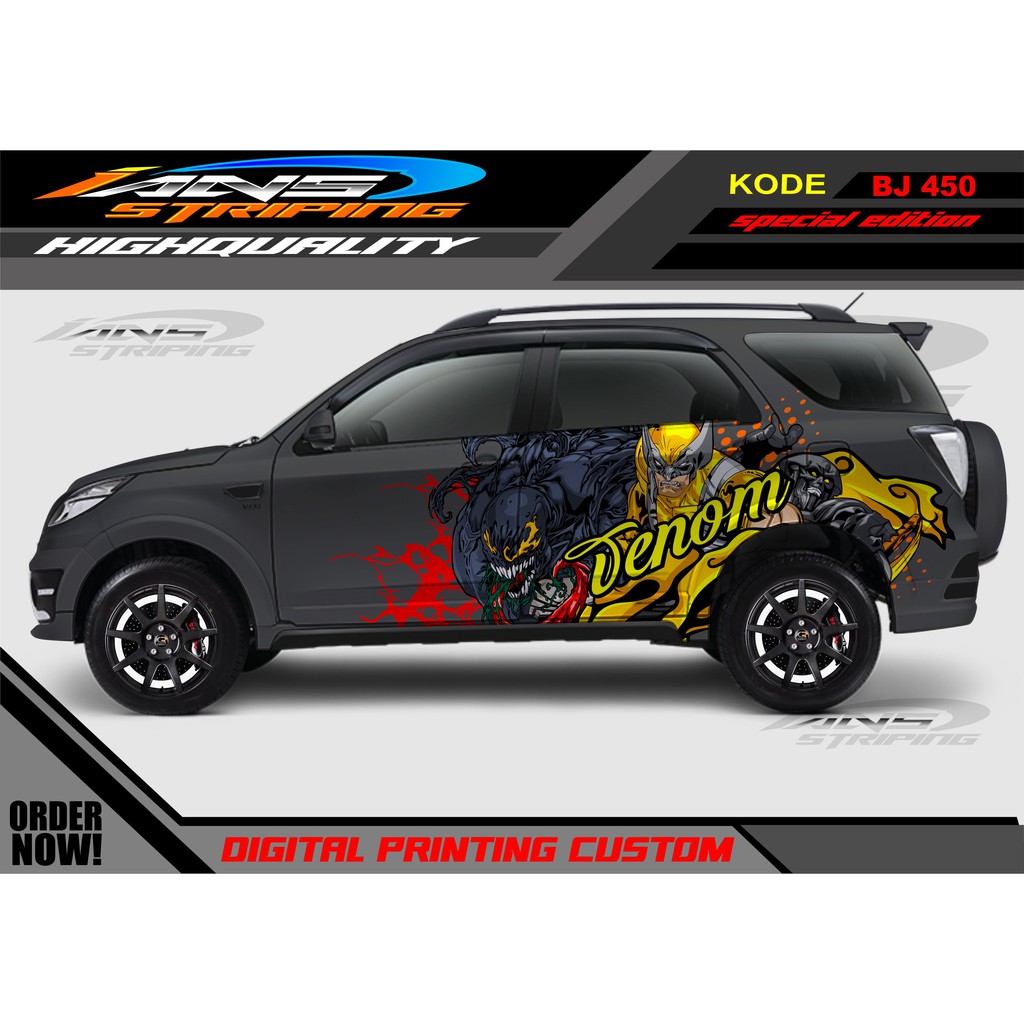 STICKER MOBIL RUSH TERIOS AVANZA INNOVA PAJERO XPANDER / DECAL STICKER MOBIL TERIOS / STIKER MOBIL